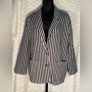 Vintage Regal blue and cream blouse